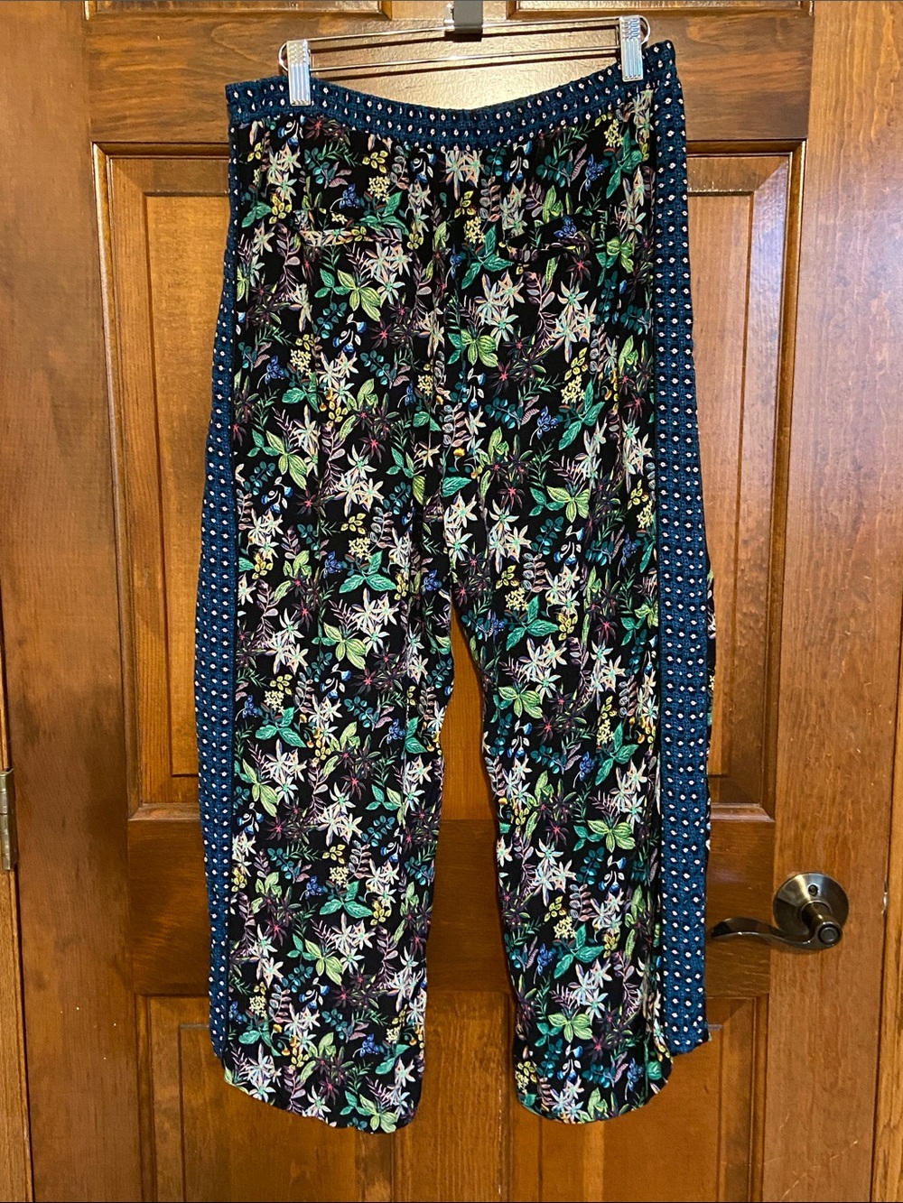 Anthropologie Ett:twa Rousseau Cropped Wide Legs floral tropical Size Medium - Picture 4 of 14